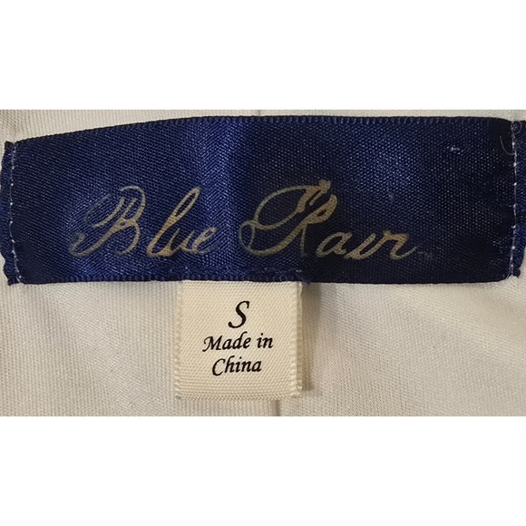 Charming Blue Rain White Boho Halter Summer Dress with Floral Embroidery - Picture 9 of 9